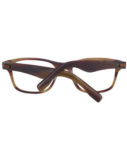 Zegna Brown Plastic Glasses (Frames) for men