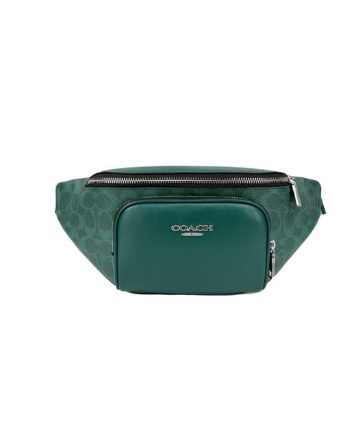 COACH Green Racer Signature Fanny Belt Bag
