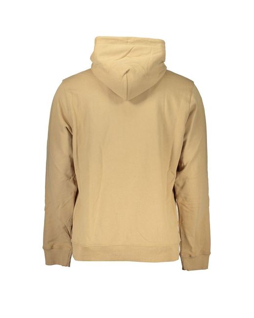 Tommy Hilfiger Natural Cotton Hooded Sweatshirt With Central Pocket for men