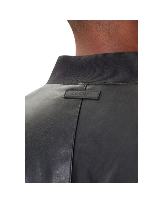 Calvin Klein Black Polyethylene Bomber for men