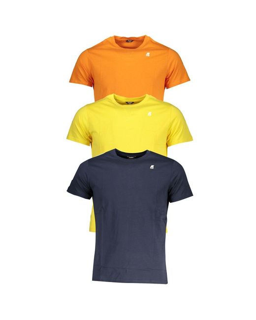K-Way Yellow Cotton T-shirt for men