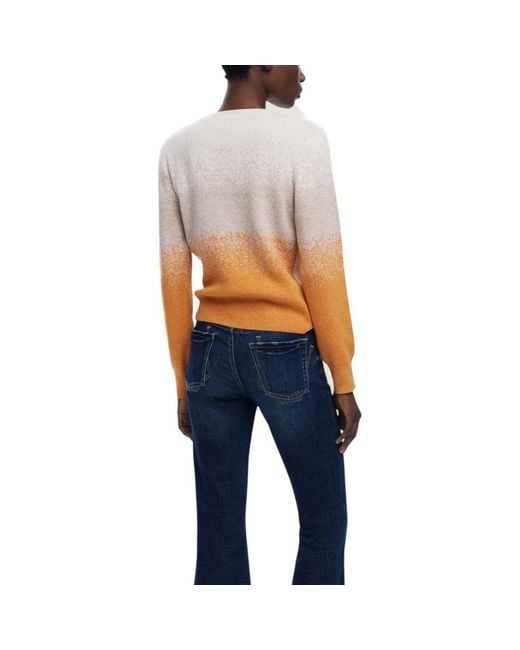 Desigual Gray Beige Viscose Sweatshirt