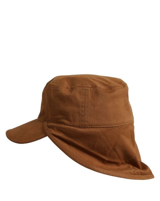Dolce & Gabbana Black Men Brown Cotton Double Brim Baseball Cap Hat for men