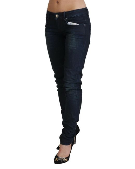 Acht Blue Low Waist Slim Fit Denim Jeans