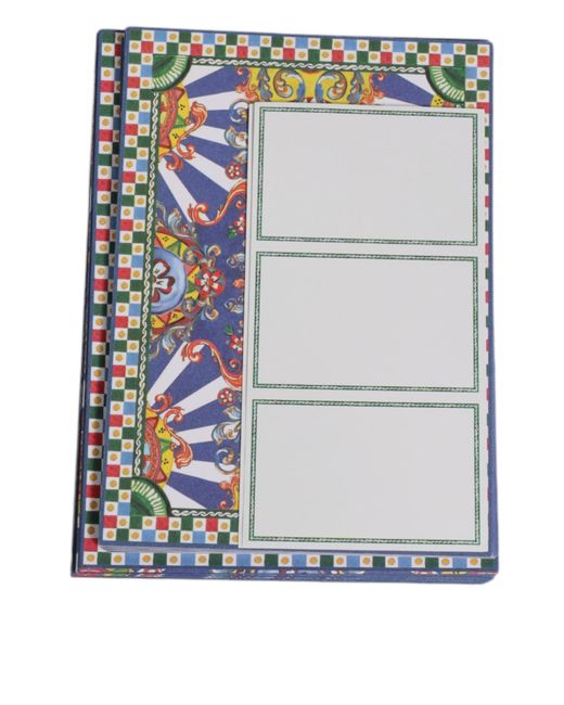 Dolce & Gabbana Blue Carretto Siciliano Envelope Post Card Holder for men