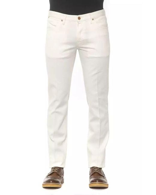 PT Torino White Cotton Jeans & Pant for men