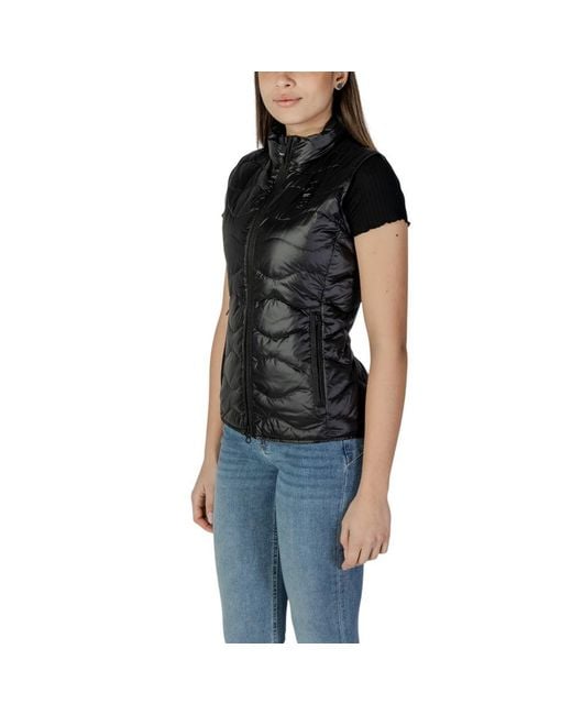 Blauer Black Polyamide Sleveless Jacket