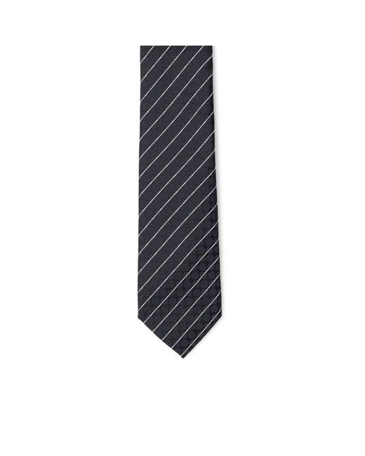 Dolce & Gabbana Black Cravatta A Righe for men