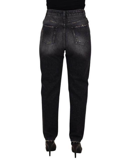 Dolce & Gabbana Black Elegant High Waist Skinny Jean