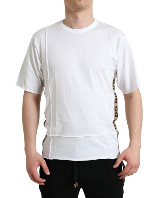 Dolce & Gabbana White Logo Crew Neck Short Sleeves T for men