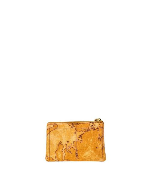 Alviero Martini 1A Classe Metallic Beige Leather Clutch Bag