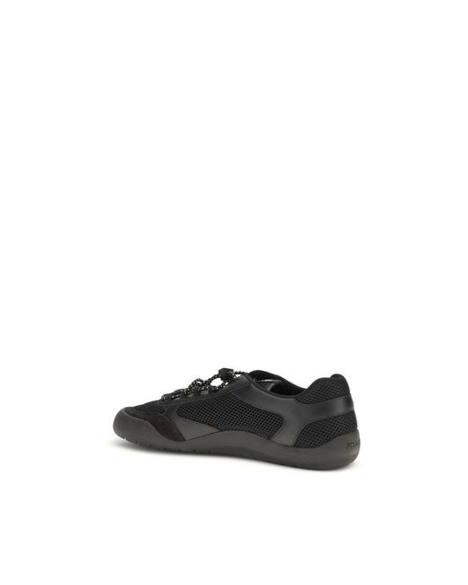 Prada Black Polyester Athletic Sneakers for men