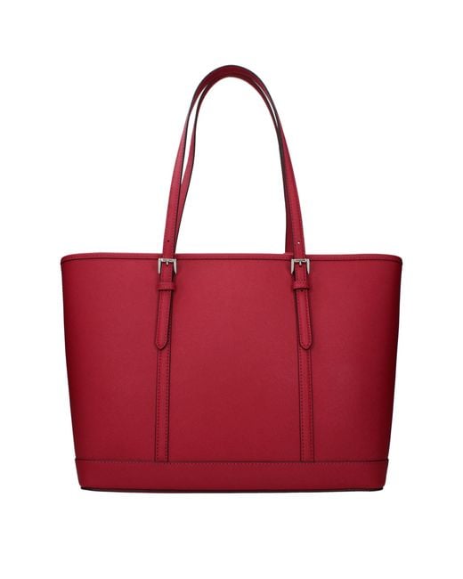 Michael Kors Red Leather Shoulder Bag
