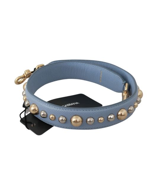 Dolce & Gabbana Blue Elegant Leather Shoulder Strap