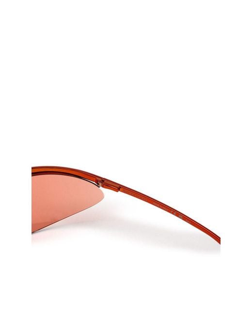 Bottega Veneta Pink Orange Metal Sunglasses for men