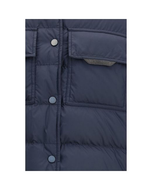Brunello Cucinelli Blue Polyester Jacket