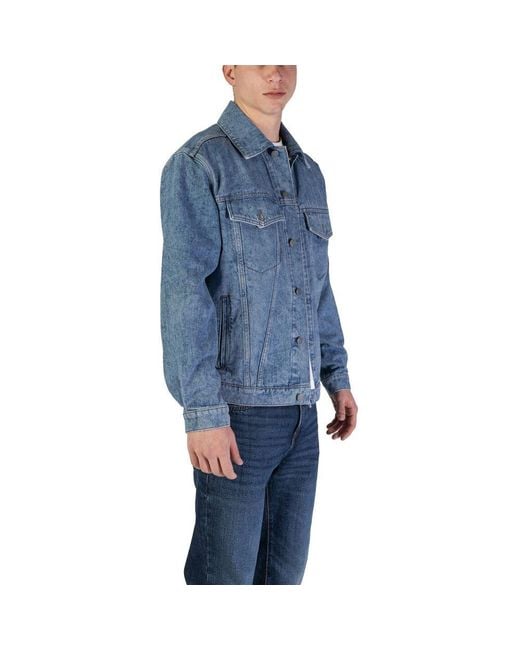 Boss Light Blue Cotton Denim Jacket for men