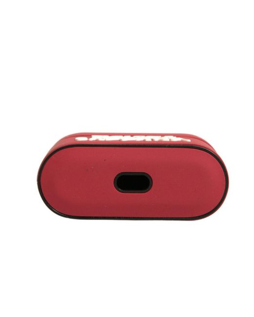 Dolce & Gabbana Red Pvc Embossed Logo Plaque Holder Airpods Case Polycarbonate Tu Accessory