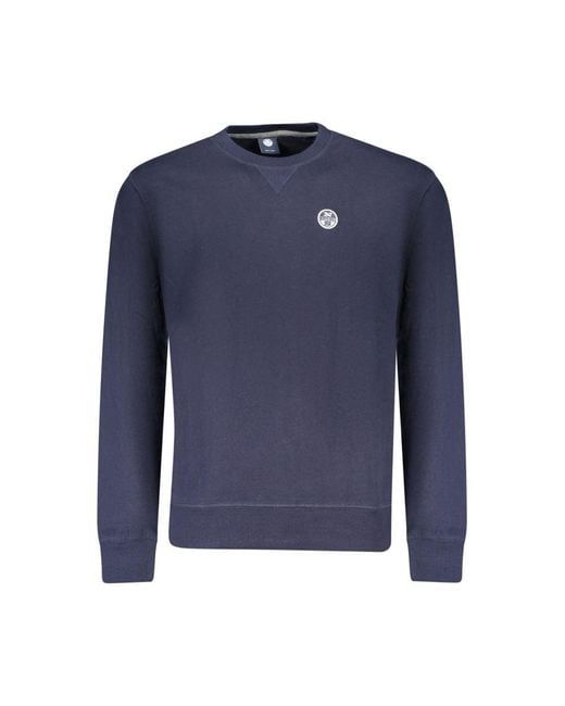 North Sails Blue Cotton Men's Sweatshirt for men
