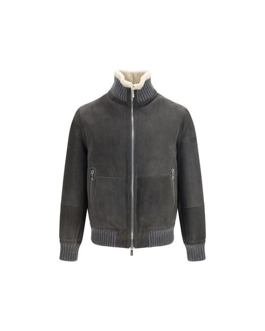 Brunello Cucinelli Gray Wool Oves Aries Full for men