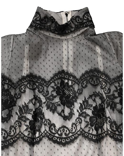 Dolce & Gabbana Black Lace Silk Blend Maxisheath Dress Co+Pa+Pl+Se