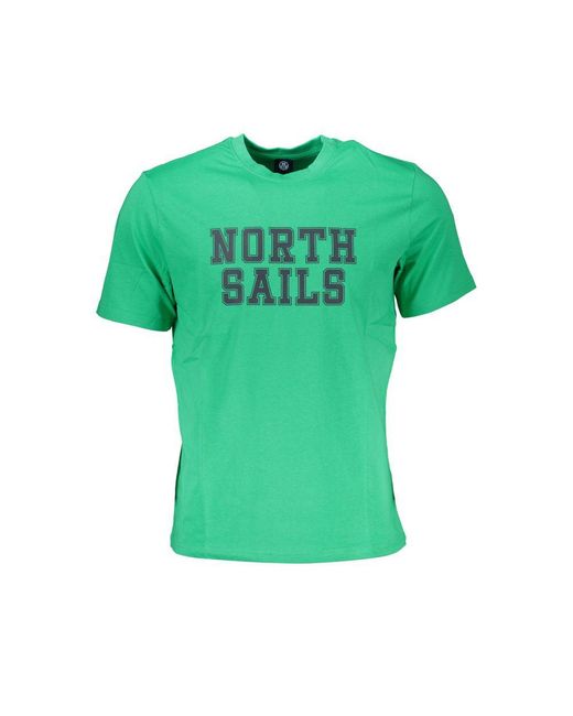 North Sails Green Cotton T-Shirt for men
