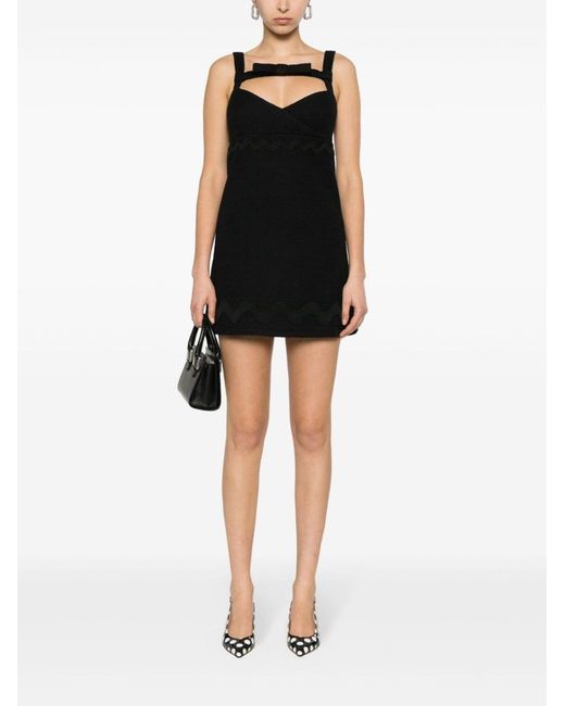 Patou Black Bow Mini Dress
