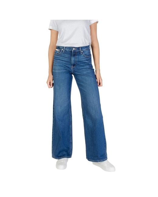 Calvin Klein Blue Cotton Boyfriend Jeans