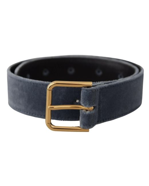 Dolce & Gabbana Black Elegant Velvet Designer Belt
