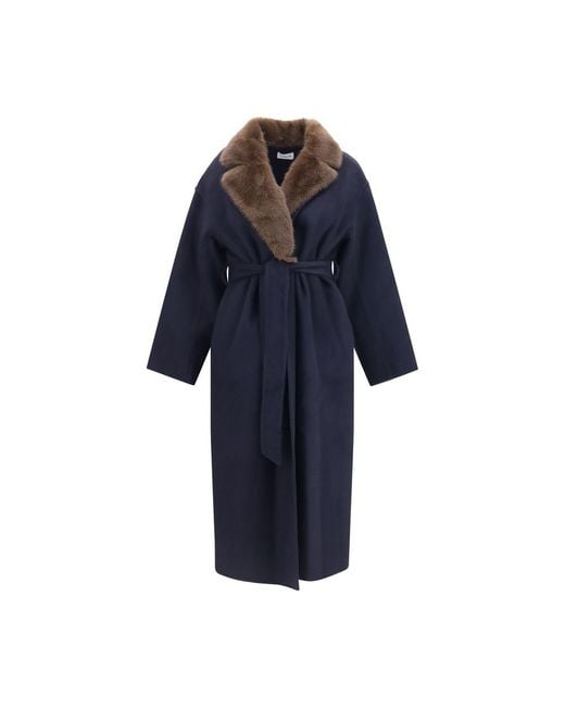 P.A.R.O.S.H. Blue Wool Oves Aries Coat