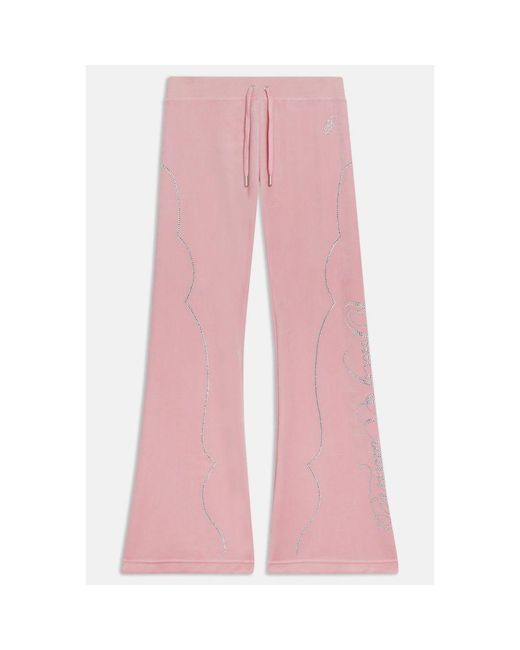Juicy Couture Pink Polyester Flared Pants