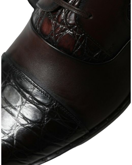Dolce & Gabbana Black Exotic Leather Formal Dress Shoes for men