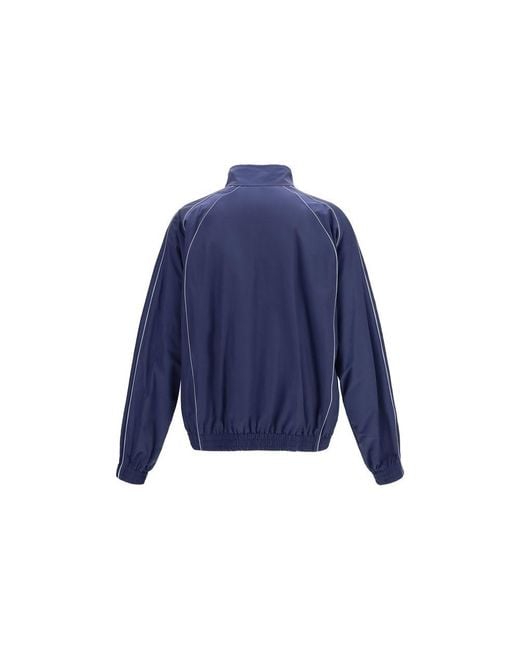 Balenciaga Blue Cotton Shell Jacket for men