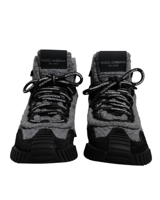 Dolce & Gabbana Black Ns1 High Top Boots Sneakers Shoes