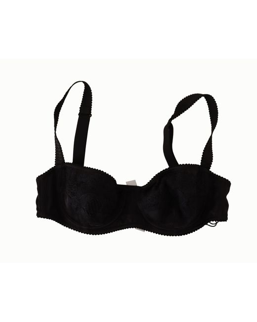 Dolce & Gabbana Black Sultry Silk Balconette Bra
