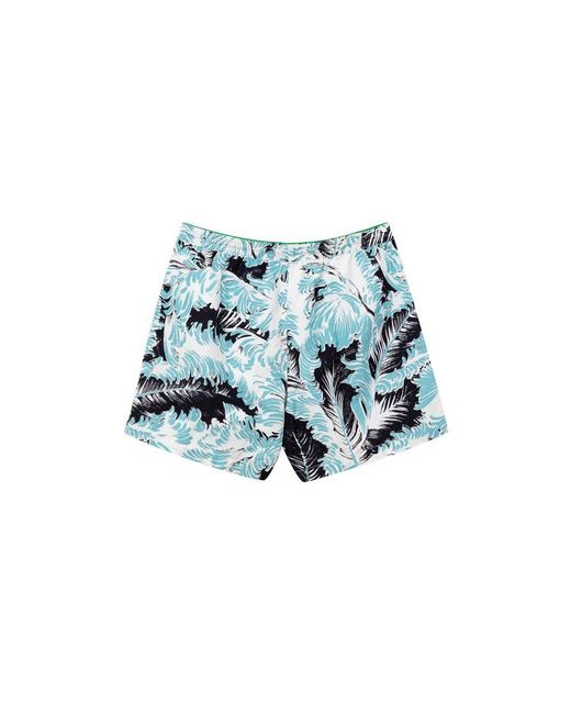 Bottega Veneta Blue White Polyamide Swim Short for men