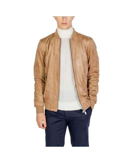 Gianni Lupo Natural Polyester Jacket for men