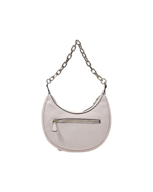 Guess White Pink Polyethylene Handbag
