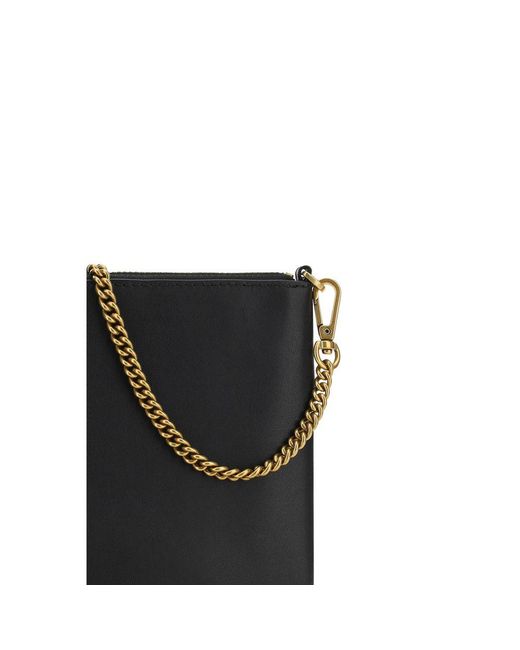 Pinko Black Leather Shoulder Bag