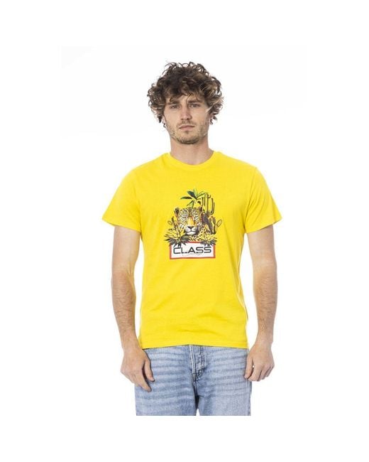 Roberto Cavalli Yellow Cotton Men T for men