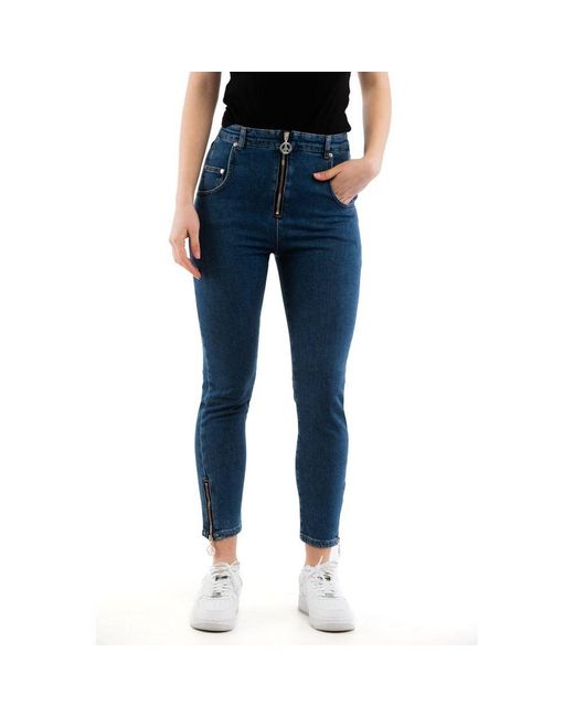 Moschino Blue Multicolor Cotton High