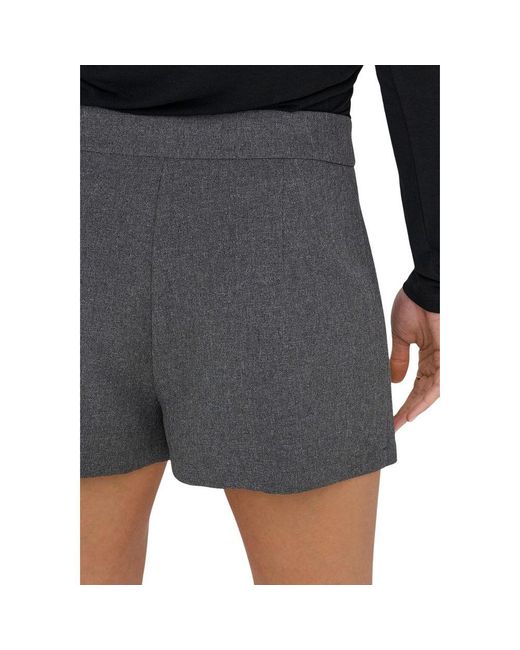 Jacqueline De Yong Black Gray Polyester Shorts