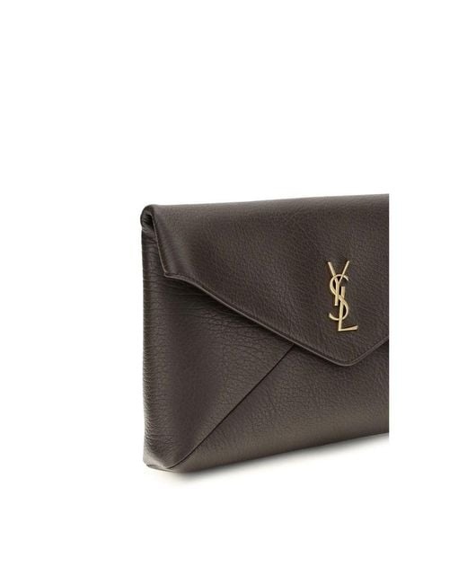 Saint Laurent Gray Brown Lamb Ovis Aries Aries Wallet