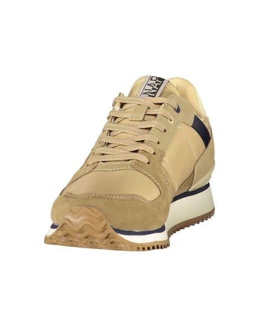 Napapijri Metallic Brown Polyurethane Men's Sneaker for men
