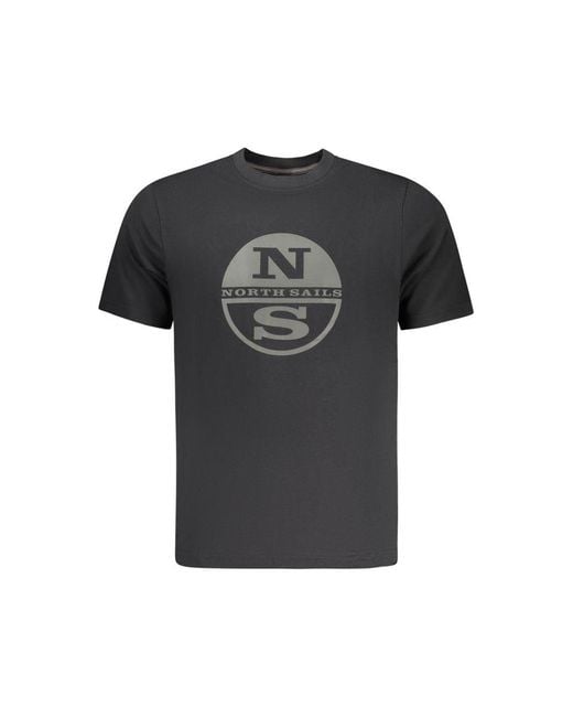 North Sails Black Cotton Men T for men