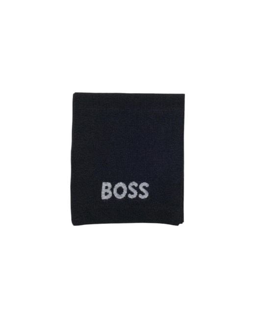 Boss Black Polyacrylic Scarf for men