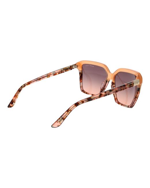 MARCIANO BY GUESS Pink Orange Acetate Sunglasses