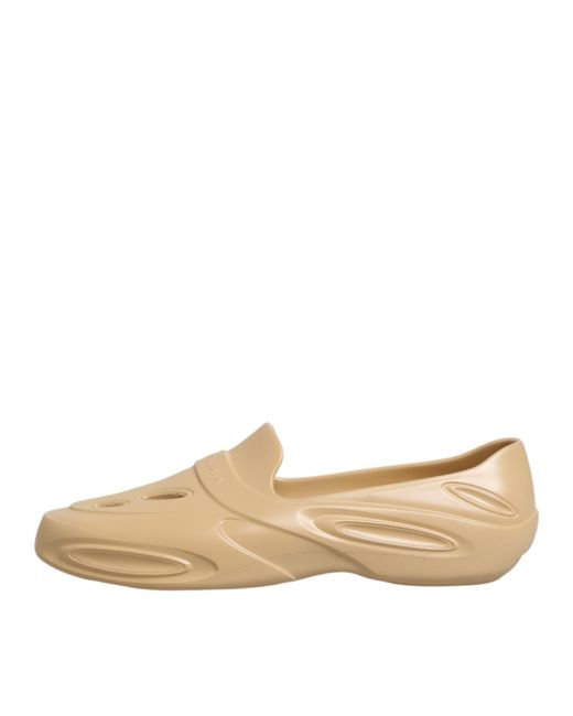 Dolce & Gabbana Natural Beige Rubber Slides Low Top Sneakers Shoes for men