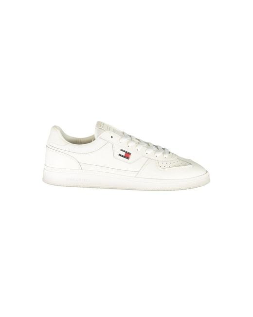 Tommy Hilfiger White Polyurethane Men's Sneaker for men