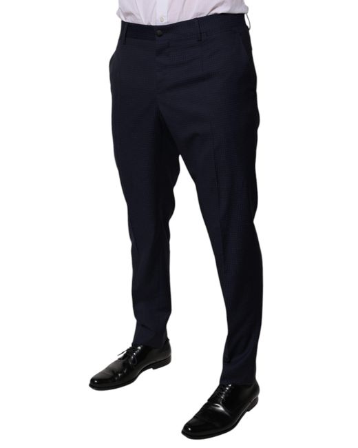 Dolce & Gabbana Dark Blue Cotton Men Dress Pants for men